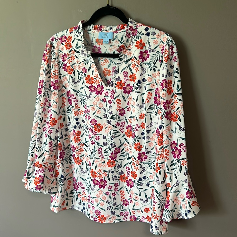 CeCe floral shirt